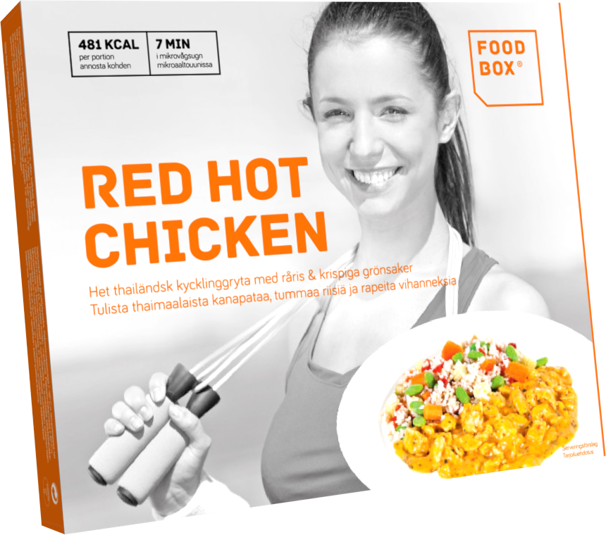 Food Box - Red hot chicken - bra träningsmat.